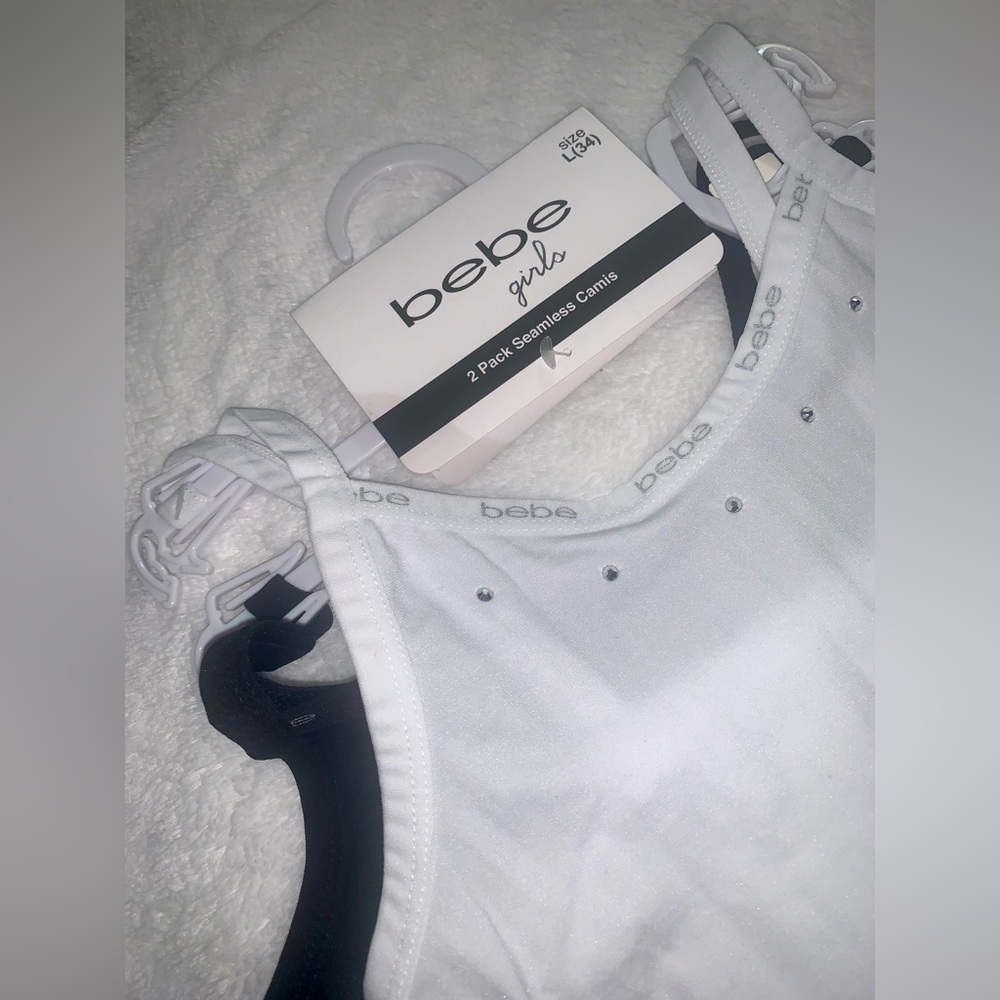 Bebe Girls 2 Pack Seamless Camis (L) - Picture 2 of 4